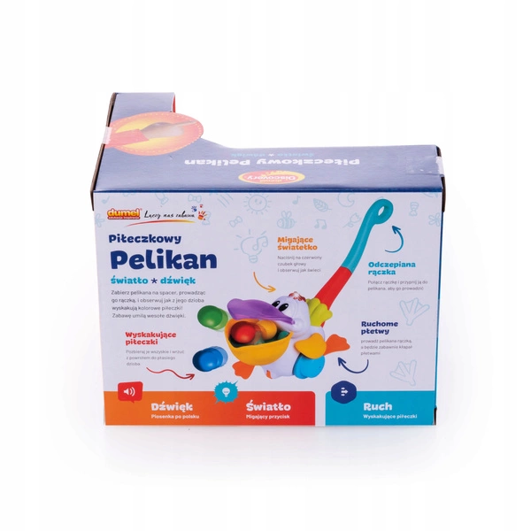 DUMEL Piłeczkowy Pelikan pchacz mówi śpiewa PL