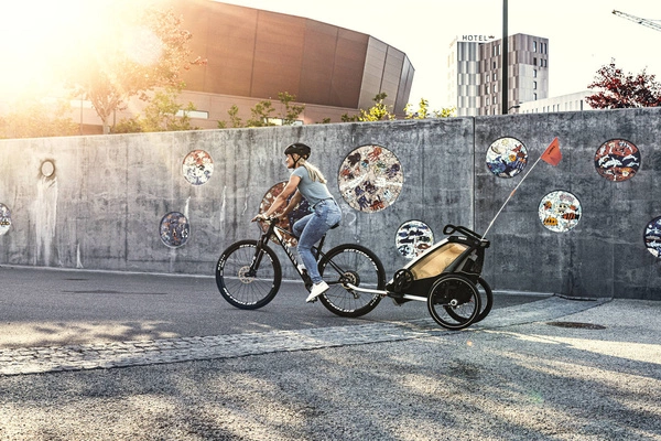 Przyczepka rowerowa dla dziecka - THULE Chariot Lite 2 - Agave-Black