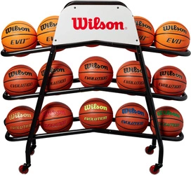 WILSON wózek / stojak na piłki do koszykówki na kółkach