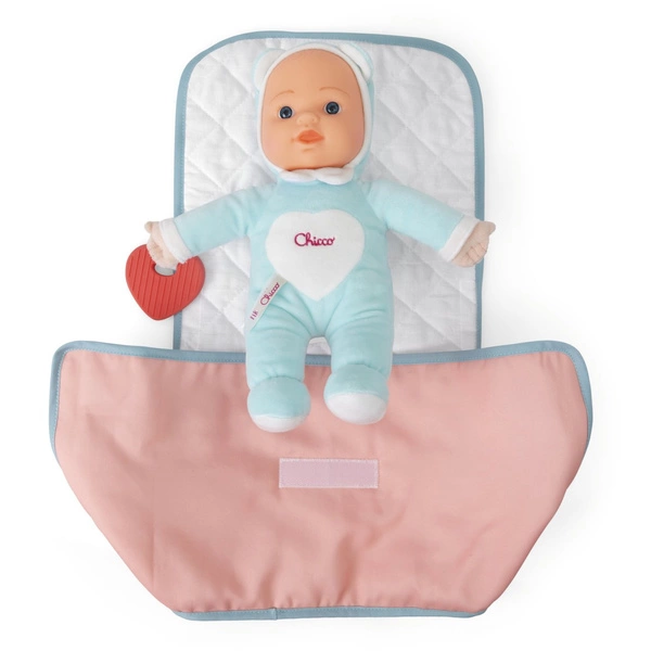 CHICCO MIĘKKA LEKKA LALKA przytulanka 30cm gryzak i torba do przewijania