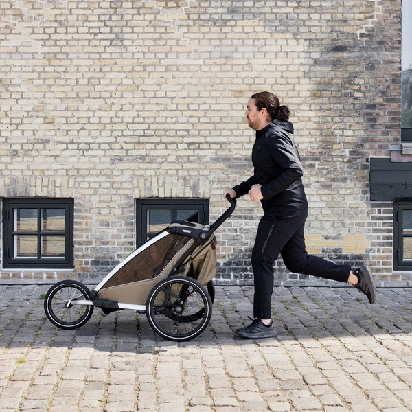 Przyczepka rowerowa dla dziecka, podwójna - Thule Chariot Cross 2 G3 - Dark Slate