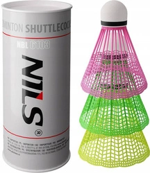 NILS Lotki do badmintona kolorowe NBL6103 3 sztuki