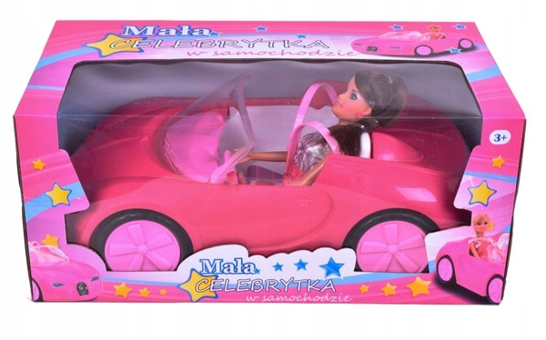 HH AUTO DLA LALKI MAŁA CELEBRYTKA W SAMOCHODZIE