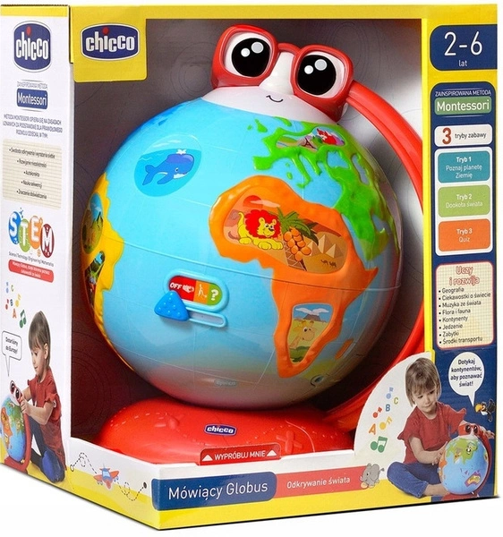 CHICCO Globus odkrywcy interaktywny MONTESSORI edukacja
