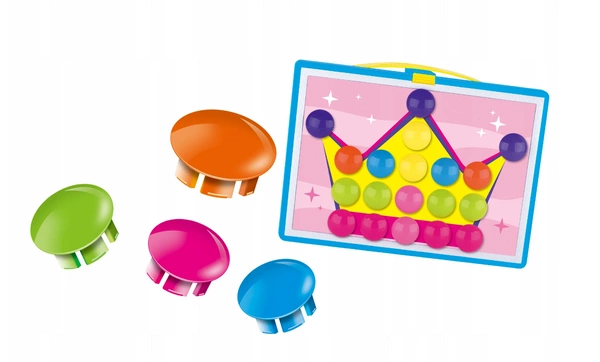 E-EDU układanka GUZICZKI księżniczki trening rączki