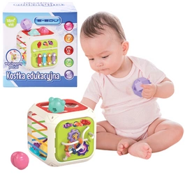 E-EDU Kostka edukacyjna sensoryczna sorter centrum zabawy 8W1