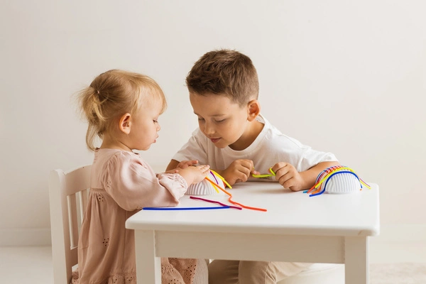 Dumel kolorowa przeplatanka zabawka logiczna kreatywna dla dzieci