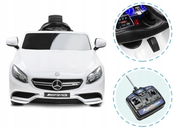 Mercedes-Benz S63 AMG auto pojazd na akumulator pilot 2 silniki