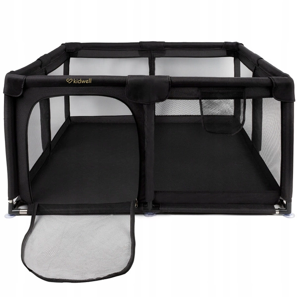 Duży kojec plac zabaw Kidwell FANKO black 134 x 134 cm kwadratowy