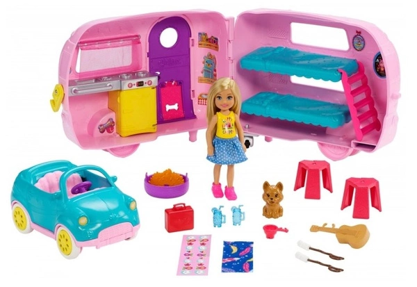 LALKA BARBIE samochód chelsea kamper wakacyjny