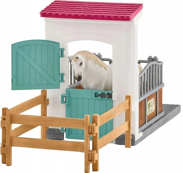 SCHLEICH Horse Club 42569 ZAGRODA DLA KONI + koń