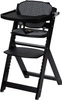 Bebe Confort TIMBA KRZESEŁKO DO KARMIENIA DREWNIANE Deep Black z wkładką Geometric