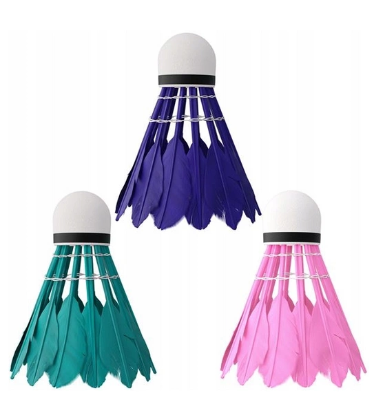 Lotki do badmintona z kaczych piór 3szt NILS NBL6213 zestaw lotek