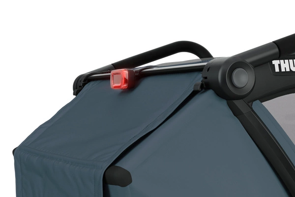 Przyczepka rowerowa dla dziecka, podwójna - THULE Chariot Cab, Dark Slate