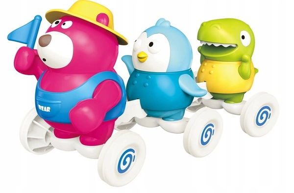 DUMEL rozkołysane zwierzaki sensoryczna zabawka do ciągnięcia 12M +