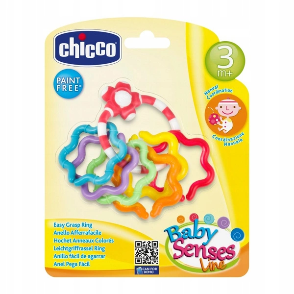 CHICCO KOLOROWA GRZECHOTKA KÓŁKA 3M+ ZAWIESZKA