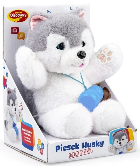 Interaktywny Piesek Husky DUMEL Discovery z czujnikiem na brzuszku