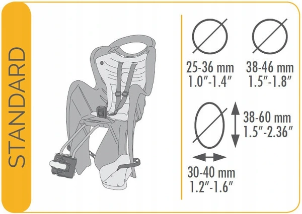 BELLELLI Mr Fox Standard fotelik rowerowy na ramę