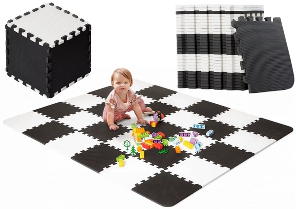 Kinderkraft LUNO Duża Mata Piankowa Puzzle Black