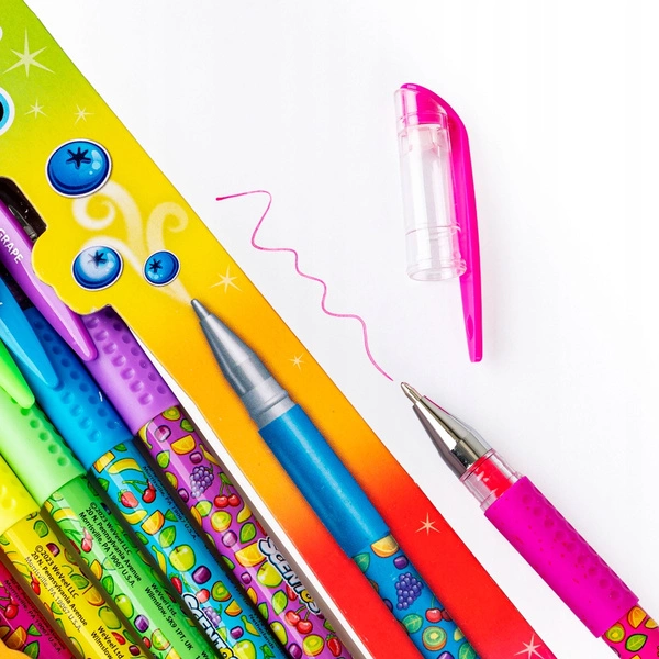 Scentos pachnące długopisy żelowe neonowe do pisania 5 szt. dla dzieci