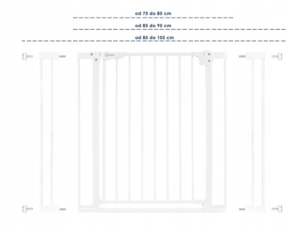 LIONELO Truus Barierka bramka ochronna na drzwi schody ROZPOROWA do 105 cm