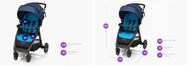 BABY DESIGN Clever wózek spacerowy spacerówka 2019
