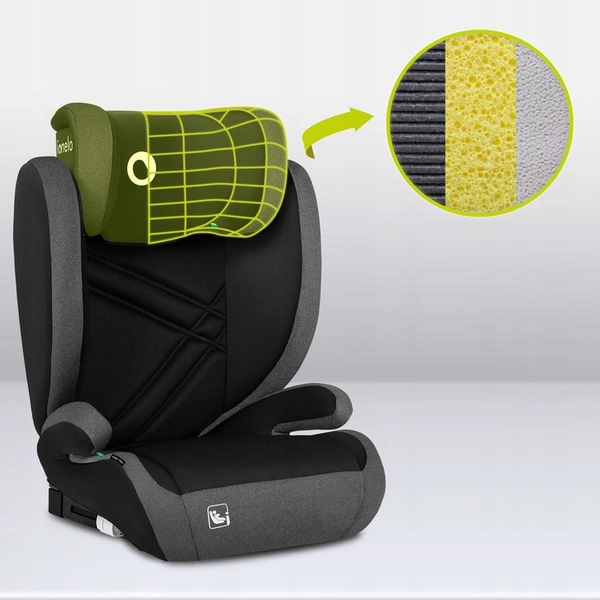 LIONELO HUGO Fotelik Samochodowy I-SIZE 100-150 cm ISOFIX