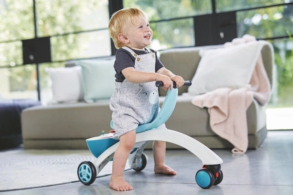 TINY LOVE JEŹDZIK PCHACZ DO NAUKI CHODZENIA GRAJĄCY ŚWIECĄCY - Niebieski