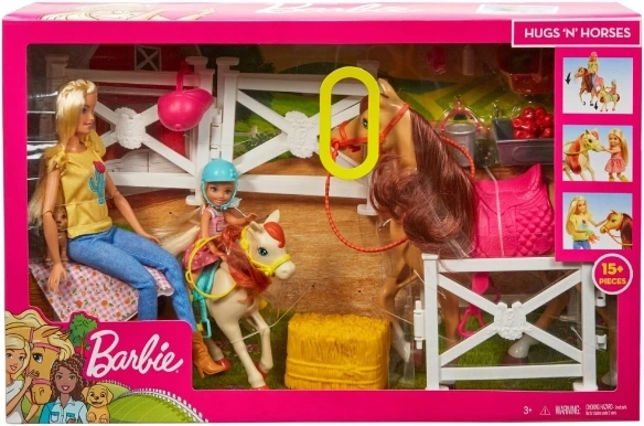 BARBIE Lalka Stadnina koni zestaw z lalkami FXH15