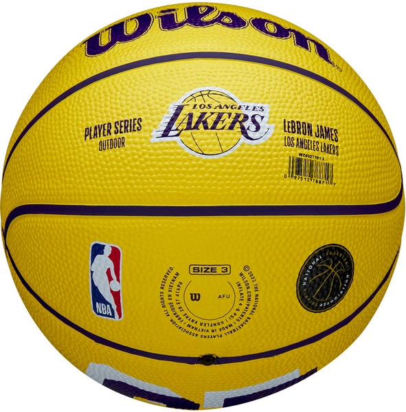 WILSON NBA Los Angeles Lakers Lebron James #23 r.3 Mini Piłka do koszykówki