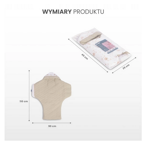Otulacz do fotelika Lekki, ciepły i niezwykle praktyczny otwory na pasy 3-punktowe