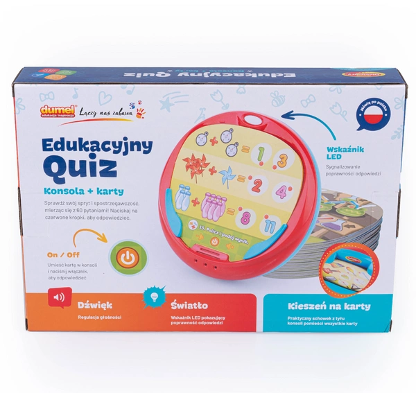 Dumel Edukacyjny QUIZ konsola nauka zabawa karty