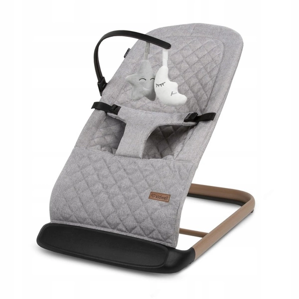 KIDWELL LARO leżaczek bujaczek składany dla niemowląt 2 zabawki pałąk