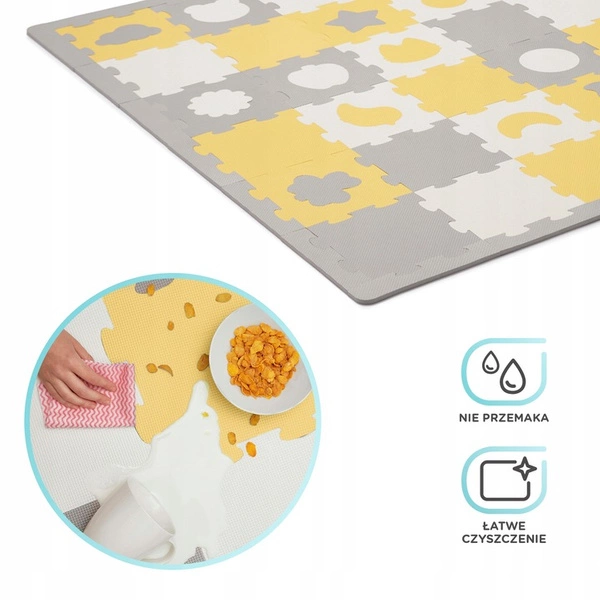 Kinderkraft LUNO Shapes Duża Mata Piankowa puzzle 165 x 185 cm