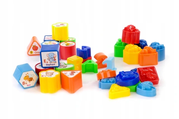 Artyk Kostka edukacyjna sorter klocki litery cyfry