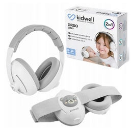 Kidwell ORSO 2w1 Słuchawki wygłuszające ochronne dla dzieci lekkie szary