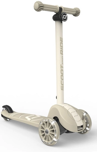 SCOOT AND RIDE HIGHWAYKICK 3S kołowa LED hulajnoga z systemem sterowania Ash