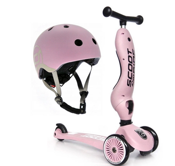 SCOOT AND RIDE HIGHWAYKICK 1 jeździk 2W1 hulajnoga + kask XXS-S