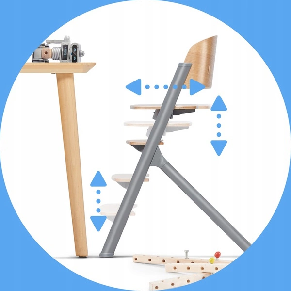 KINDERKRAFT LIVY Krzesełko do karmienia dziecka 4w1 LIVY + CALMEE bujak