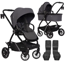 EURO CART CROX wózek spacerowy lekki gondola adaptery 22KG 2W1