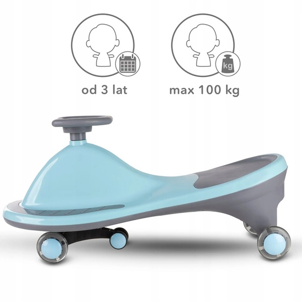 KIDWELL ROLLO jeździk grawitacyjny kółka LED dla dziecka do 100kg