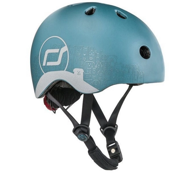 SCOOT AND RIDE KASK XXS-S dla dzieci regulacja LED odblaskowy