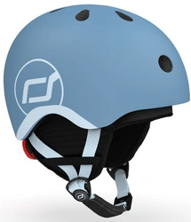 SCOOT AND RIDE kask narciarski XXS-S dla dzieci regulacja dziecięcy LED Steel