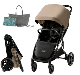 KINDERKRAFT MITZY WÓZEK SPACEROWY do 22kg Duże amortyzowane koła + torba