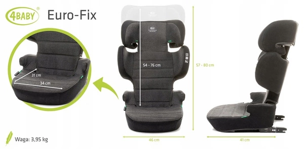 4BABY Euro-fix fotelik samochodowy isofix i-Size