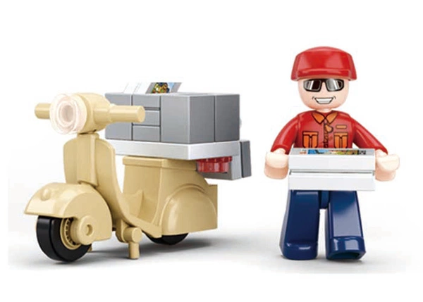 SLUBAN Klocki TOWN Uptown KURIER skuter pizza 28el