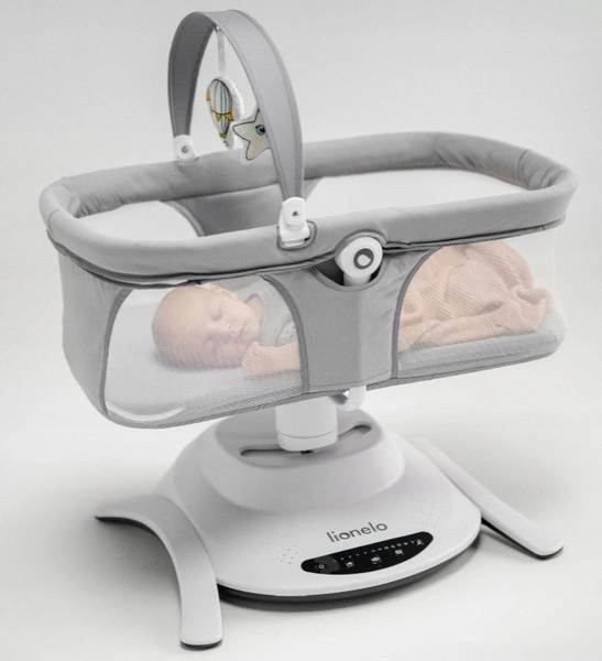Lionelo Bella Set Grey Concrete leżaczek bujaczek 2w1 gondola do 9 kg