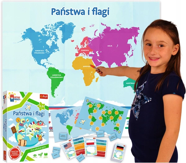 TREFL Państwa i flagi Mistrz wiedzy gra edukacyjna