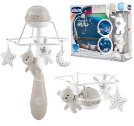 CHICCO GRAJĄCA karuzela do łóżeczka POZYTYWKA RAINBOW 3W1