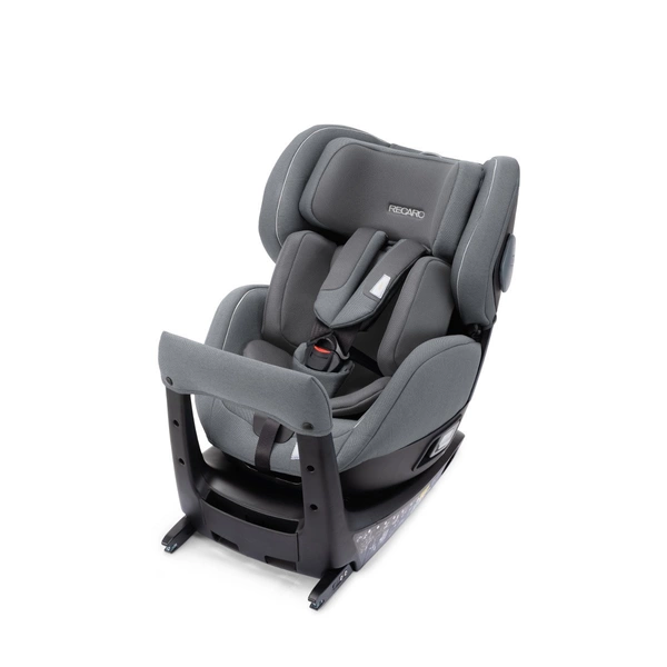 RECARO Salia i-Size Prime Silent Grey fotelik samochodowy obrotowy <105cm + Easy Tech Alarm do fotelika + Mata ochronna pod fotelik